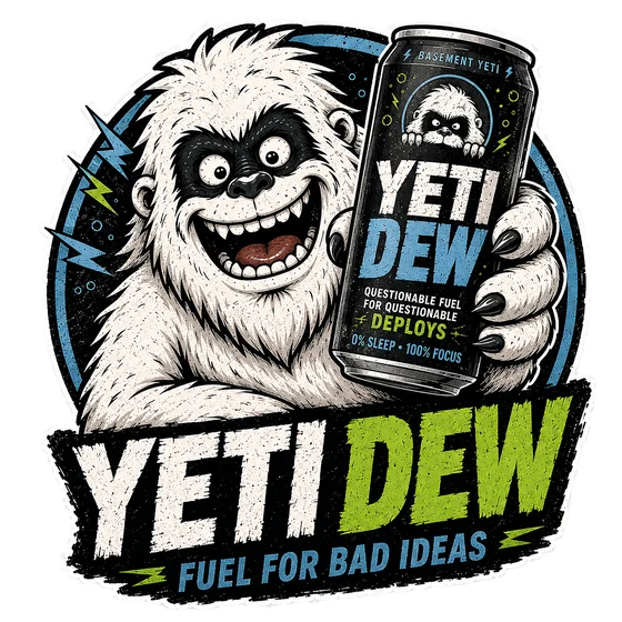 Yeti Dew — fuel for bad ideas design